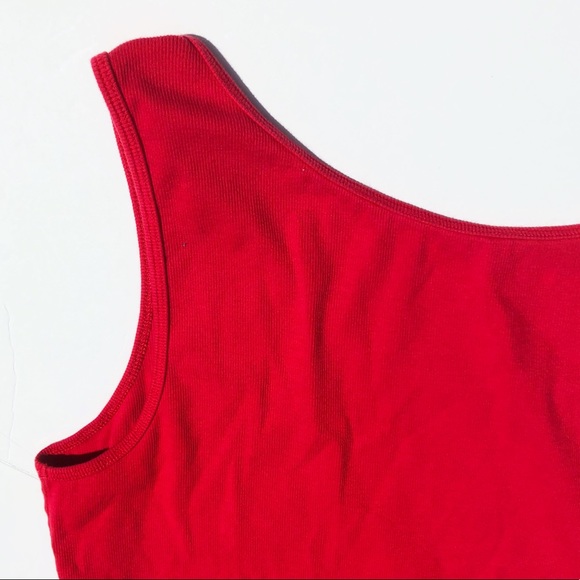 Stylus Cotton  Ribbed Scoop Neck Red Tank Size 2X - Picture 6 of 12
